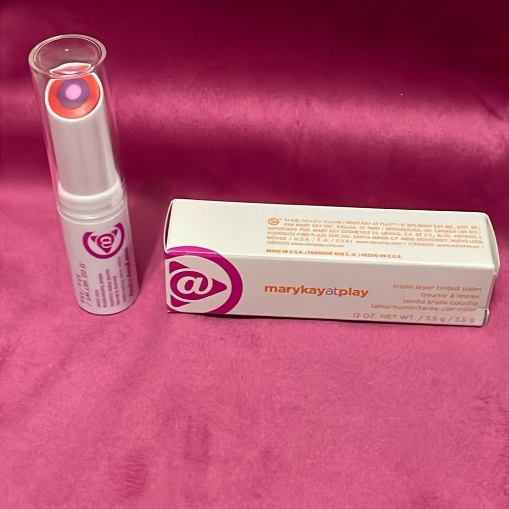 Mary Kay At Play
Triple Layer Tinted Balm
Orange U Lovely 
.12 oz.